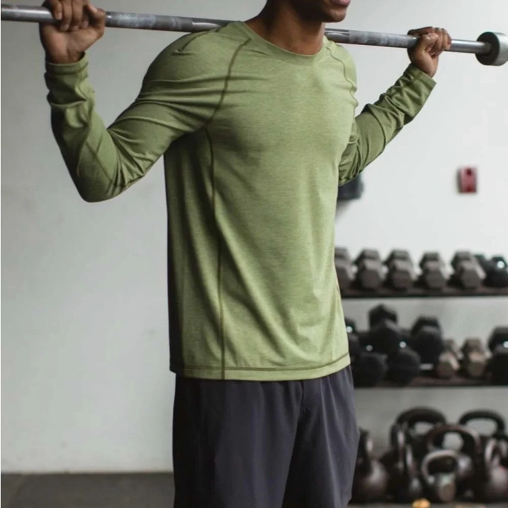Lululemon Long Sleeve Shirt Heathered Spiced Olive
